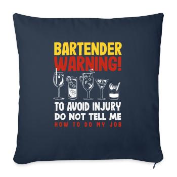 Funny Bartender Saying Bartender Gift - Sofa pillowcase 17,3'' x 17,3'' (45 x 45 cm) - navy - Front