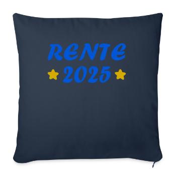 Pension 2025 Cadeau Pension 2025 Retraite Papy Mamie - Housse de coussin décorative 45 x 45 cm - bleu marine - Devant