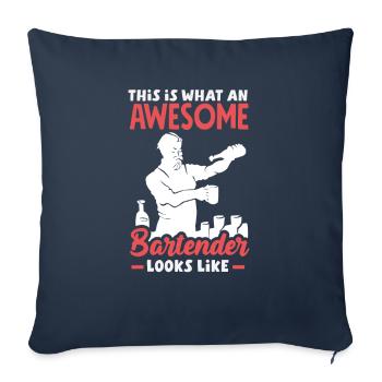 Funny Bartender Saying Bartender Gift - Sofa pillowcase 17,3'' x 17,3'' (45 x 45 cm) - navy - Front