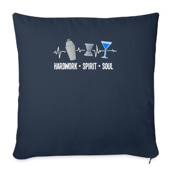 Barman drôle disant cadeau de barman - Housse de coussin décorative 45 x 45 cm - bleu marine - Devant
