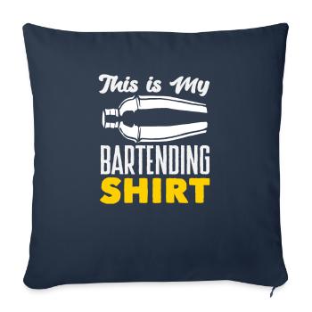 Barman drôle disant cadeau de barman - Housse de coussin décorative 45 x 45 cm - bleu marine - Devant