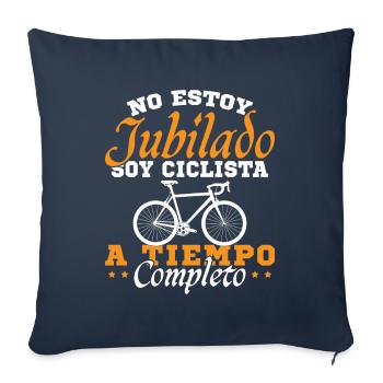 Je suis un cycliste à temps plein - Housse de coussin décorative 45 x 45 cm - bleu marine - Devant