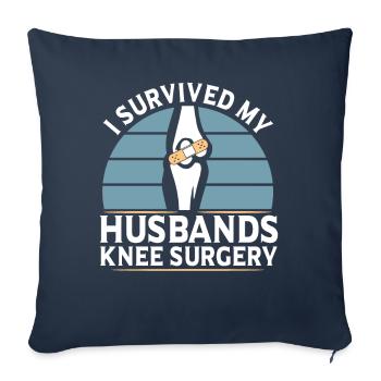 Chirurgie du genou Chirurgie du genou - Housse de coussin décorative 45 x 45 cm - bleu marine - Devant