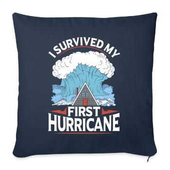 Vent, Tempête, Tempête, Cyclone, Ouragan - Housse de coussin décorative 45 x 45 cm - bleu marine - Devant