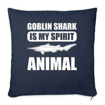 Goblin Shark is my spirit animal - Sofa pillowcase 17,3'' x 17,3'' (45 x 45 cm) - navy - Front