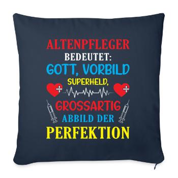 Altenpflege Pfleger Pflegepersonal Pflegekraft - Sofakissenbezug 45 x 45 cm - Navy - Vorne