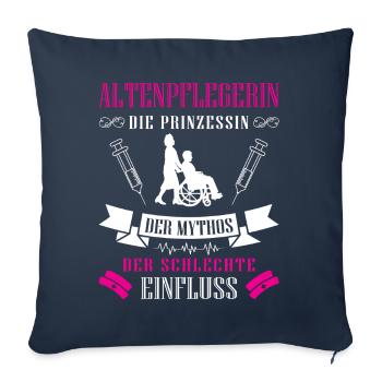 Altenpflege Pfleger Pflegepersonal Pflegekraft - Sofakissenbezug 45 x 45 cm - Navy - Vorne