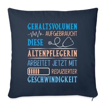 Altenpflege Pfleger Pflegepersonal Pflegekraft - Sofakissenbezug 45 x 45 cm - Navy - Vorne