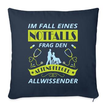 Altenpflege Pfleger Pflegepersonal Pflegekraft - Sofakissenbezug 45 x 45 cm - Navy - Vorne