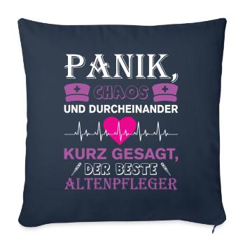 Altenpflege Pfleger Pflegepersonal Pflegekraft - Sofakissenbezug 45 x 45 cm - Navy - Vorne