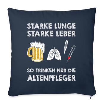 Altenpflege Pfleger Pflegepersonal Pflegekraft - Sofakissenbezug 45 x 45 cm - Navy - Vorne