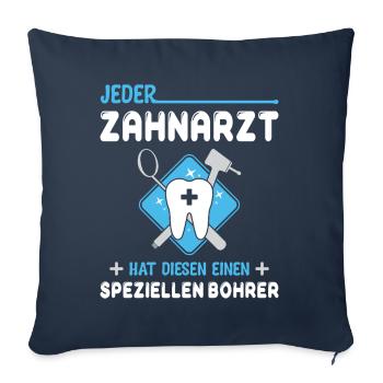 Zahnarzt Zahnhygieniker Zahnarztpraxis stomatologe - Sofakissenbezug 45 x 45 cm - Navy - Vorne