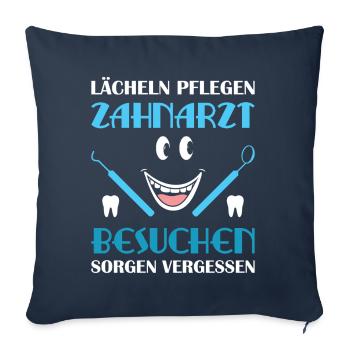 Zahnarzt Zahnhygieniker Zahnarztpraxis stomatologe - Sofakissenbezug 45 x 45 cm - Navy - Vorne