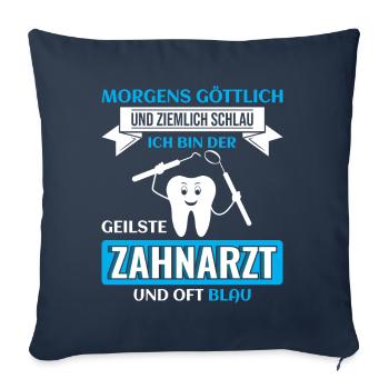 Zahnarzt Zahnhygieniker Zahnarztpraxis stomatologe - Sofakissenbezug 45 x 45 cm - Navy - Vorne