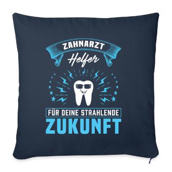 Zahnarzt Zahnhygieniker Zahnarztpraxis stomatologe - Sofakissenbezug 45 x 45 cm - Navy - Vorne