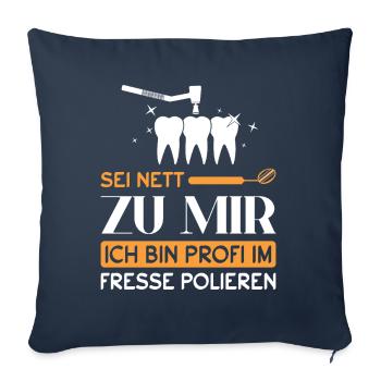 Zahnarzt Zahnhygieniker Zahnarztpraxis stomatologe - Sofakissenbezug 45 x 45 cm - Navy - Vorne