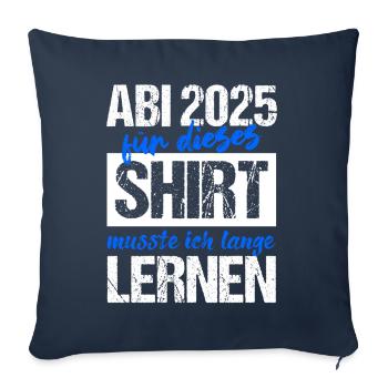 Abi 2025 Gymnase Cadeau de fin d’études Abitur 2025 - Housse de coussin décorative 45 x 45 cm - bleu marine - Devant