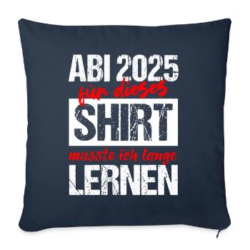 Abi 2025 Gymnase Cadeau de fin d’études Abitur 2025 - Housse de coussin décorative 45 x 45 cm - bleu marine - Devant
