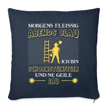 Schornsteinfeger Herren - Sofakissenbezug 45 x 45 cm - Navy - Vorne
