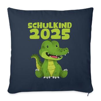 School Child 2025 Young Girls School Enrollment 2025 Decoration - Sofa pillowcase 17,3'' x 17,3'' (45 x 45 cm) - navy - Front