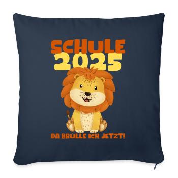 School Child 2025 Young Girls School Enrollment 2025 Decoration - Sofa pillowcase 17,3'' x 17,3'' (45 x 45 cm) - navy - Front