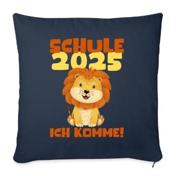 School Child 2025 Young Girls School Enrollment 2025 Decoration - Sofa pillowcase 17,3'' x 17,3'' (45 x 45 cm) - navy - Front
