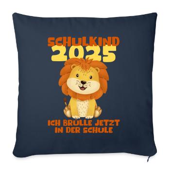 School Child 2025 Young Girls School Enrollment 2025 Decoration - Sofa pillowcase 17,3'' x 17,3'' (45 x 45 cm) - navy - Front