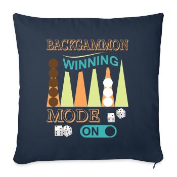 Backgammon Spiel - Sofakissenbezug 45 x 45 cm - Navy - Vorne