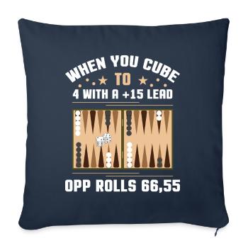 Backgammon Spiel - Sofakissenbezug 45 x 45 cm - Navy - Vorne