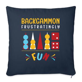 Backgammon Spiel - Sofakissenbezug 45 x 45 cm - Navy - Vorne