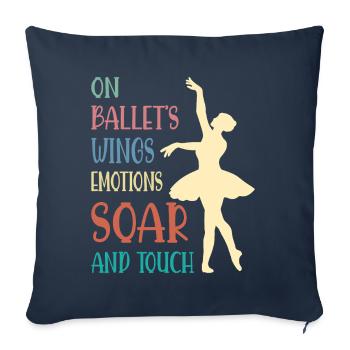 Ballerina Ballett mädchen - Sofakissenbezug 45 x 45 cm - Navy - Vorne