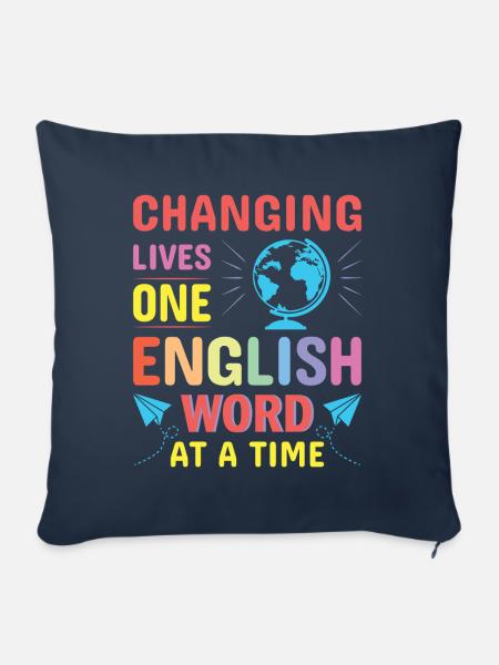 ESL-Lehrer ESL Unterricht - Sofakissenbezug 45 x 45 cm - Navy