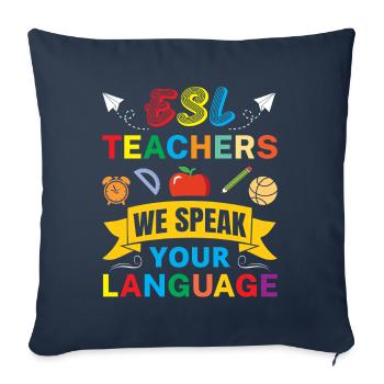 ESL-Lehrer ESL Unterricht - Sofakissenbezug 45 x 45 cm - Navy - Vorne