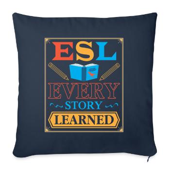 ESL-Lehrer ESL Unterricht - Sofakissenbezug 45 x 45 cm - Navy - Vorne