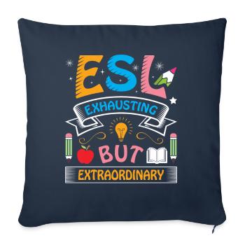 ESL-Lehrer ESL Unterricht - Sofakissenbezug 45 x 45 cm - Navy - Vorne