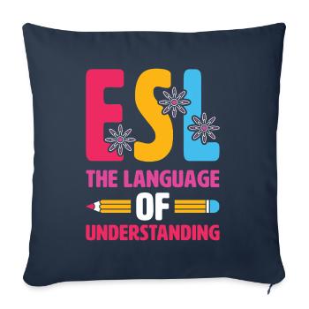 ESL-Lehrer ESL Unterricht - Sofakissenbezug 45 x 45 cm - Navy - Vorne