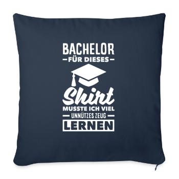 Bachelor for this great learning experience - Sofa pillowcase 17,3'' x 17,3'' (45 x 45 cm) - navy - Front