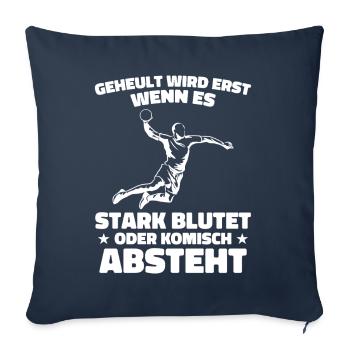 Amateurs de handball Joueurs de sport de handball - Housse de coussin décorative 45 x 45 cm - bleu marine - Devant