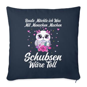 Aujourd’hui, je veux faire quelque chose avec des gens qui poussent... - Housse de coussin décorative 45 x 45 cm - bleu marine - Devant