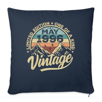 Birthday Vintage May 1996 original May 1996 - Sofa pillowcase 17,3'' x 17,3'' (45 x 45 cm) - navy - Front