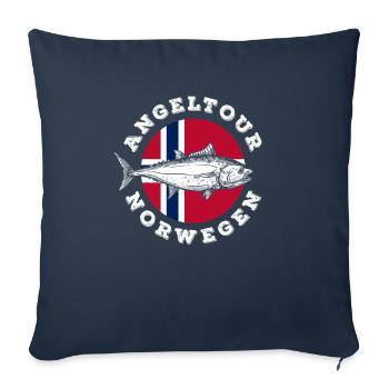 Norway Fishing Saying Funny Design - Sofa pillowcase 17,3'' x 17,3'' (45 x 45 cm) - navy - Front