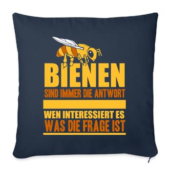 Lustige Imker Geschenke Hobbyimker Imkerei Biene - Sofakissenbezug 45 x 45 cm - Navy - Vorne