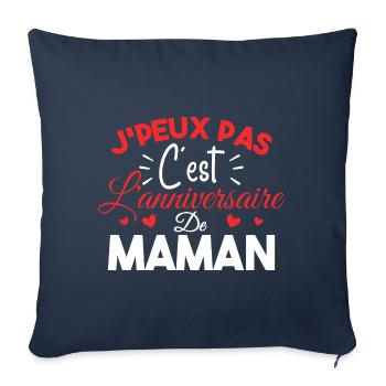 Joyeux Anniversaire Maman Cadeau D'anniversaire - Housse de coussin décorative 45 x 45 cm - bleu marine - Devant