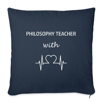 Philosophy Teacher - Sofa pillowcase 17,3'' x 17,3'' (45 x 45 cm) - navy - Front