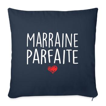 Marraine Parfaite - Pour Une Super Marraine - Housse de coussin décorative 45 x 45 cm - bleu marine - Devant
