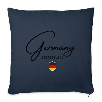 Flag of Germany, German pride - Sofa pillowcase 17,3'' x 17,3'' (45 x 45 cm) - navy - Front