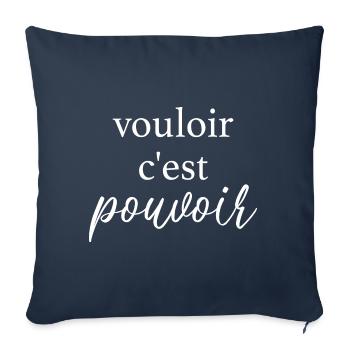 Französisch - Sofakissenbezug 45 x 45 cm - Navy - Vorne