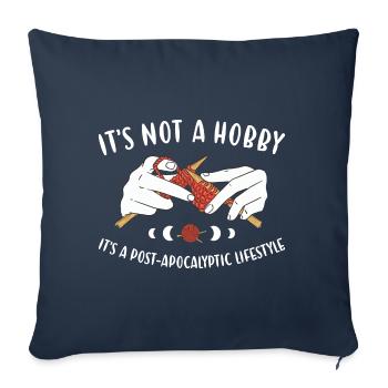 C’est une compétence de vie post-apocalyptique Tricot - Housse de coussin décorative 45 x 45 cm - bleu marine - Devant
