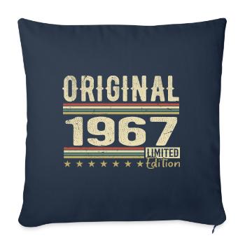 Original 1967 - Retro 1967 Birthday Gift - Sofa pillowcase 17,3'' x 17,3'' (45 x 45 cm) - navy - Front