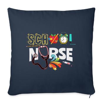 School Nurse School Nurse Gift - Sofa pillowcase 17,3'' x 17,3'' (45 x 45 cm) - navy - Front